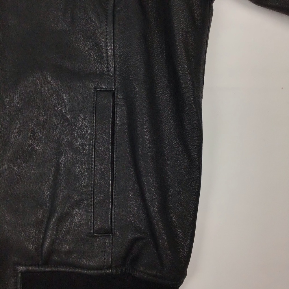Hooded buttery leather zip up jacket - Picture 5 of 10